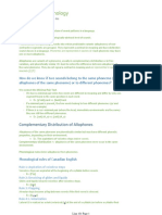 (Summary) Phonology