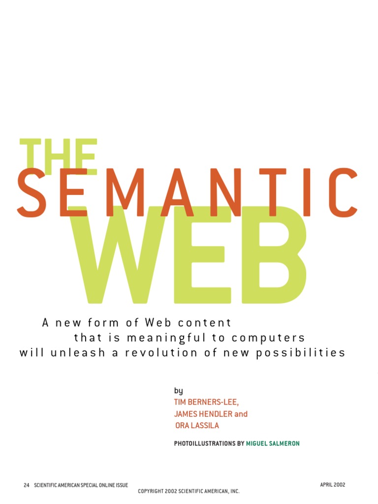 BernersLee, Hendler, Lassila 2001 The ( (Semantic ) ) PDF PDF