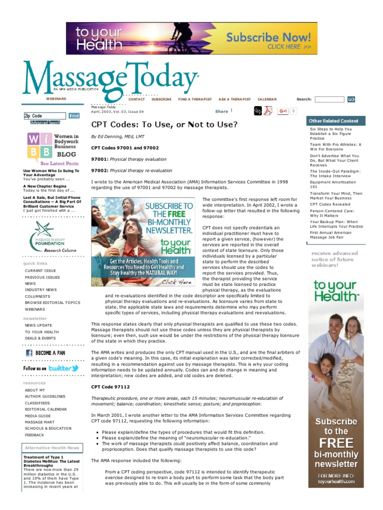 CPT Codes For Massage PDF Massage Anatomical Terms Of Motion