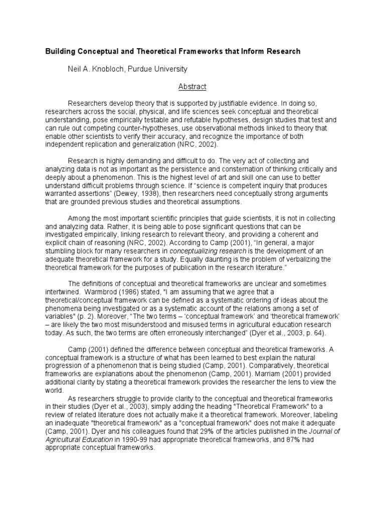 Understanding Research Frameworks | PDF | Conceptual Framework ...