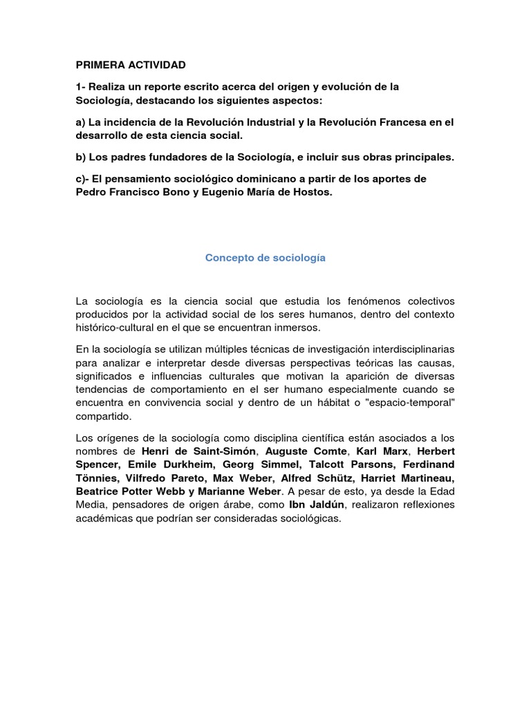 tarea 1 sociologia Sociología Karl Marx Prueba