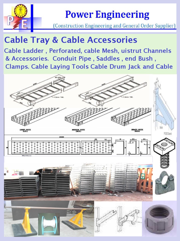 Cable Tray Conduit and Saddles +923224852220 | PDF | Cable | Pipe ...