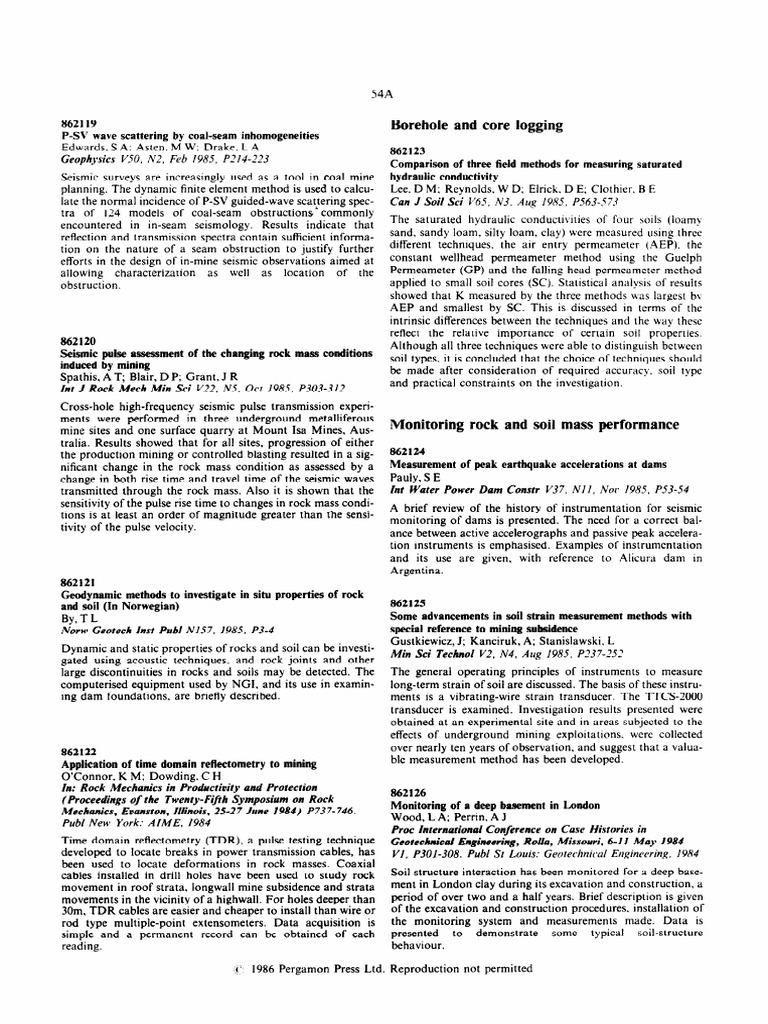 Borehole and Core Logging | PDF | Seismology | Earthquakes