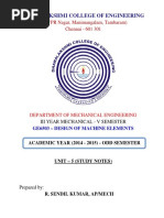 Me6503 Dme Unit 5 Study Notes 2015