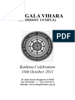 Kathina Program Mangala Vihara Buddhist Temple 2011 PDF