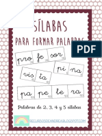 Sílabas para Crear Palabras PDF