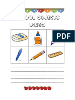 School Objects Bingo 6