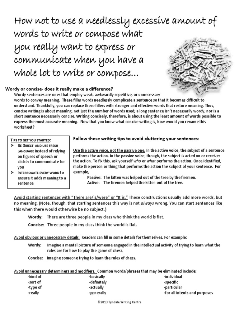 worksheet Eliminating Wordiness Worksheet concision worksheet 3 sentence linguistics verb