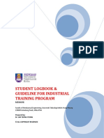 Student Logbook & Guideline For Industrial Training Program