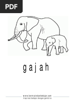 gajah - mewarnai