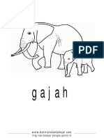 gajah - mewarnai