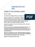 Football Event Proposal