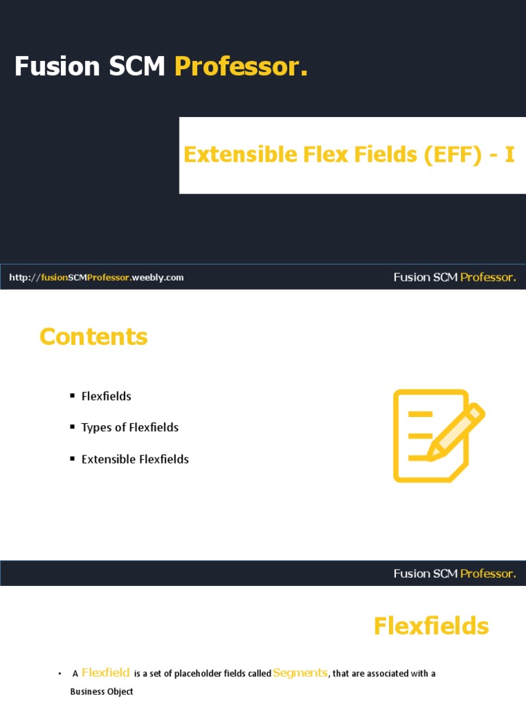 Fusion SCM Professor Extensible Flexfields Eff PDF Object