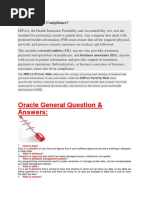 Oracle General Question & Answers:: What Is HIPAA Compliance?