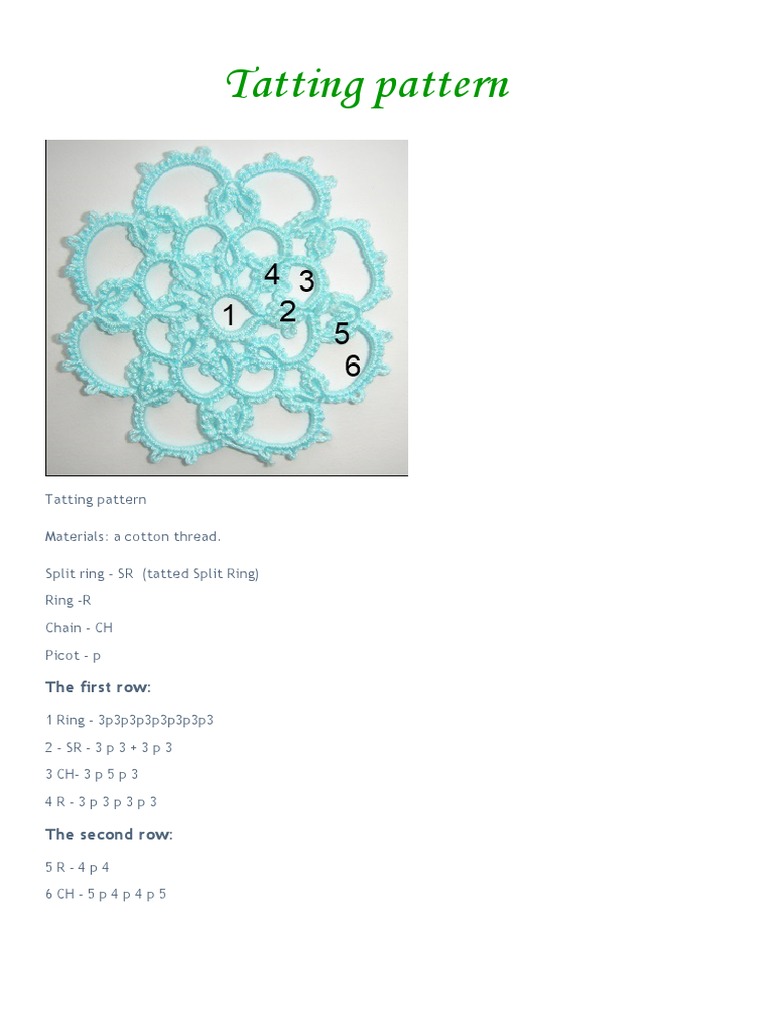 Free Tatting Patterns Tatted Earrings #8 | PDF | Tatting | Textile Arts