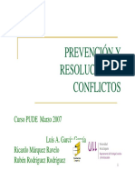 Prevención Y Resolución de Conflictos