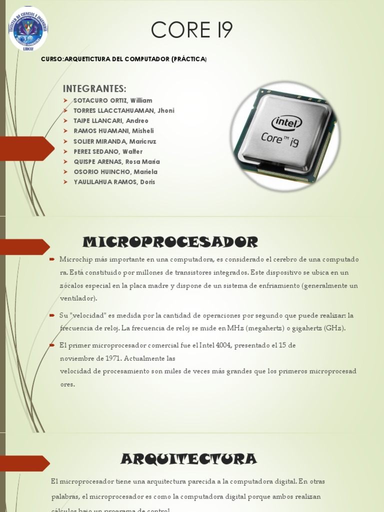 Explorando la arquitectura y características del procesador Intel Core i9 | PDF | Unidad Central ...
