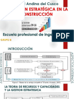 Diapositivas de La Gestión Estratégica en El Sector Construcción