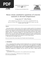 Stress-Strain Constitutive Equations of Concrete Material at Elevated Temperatures