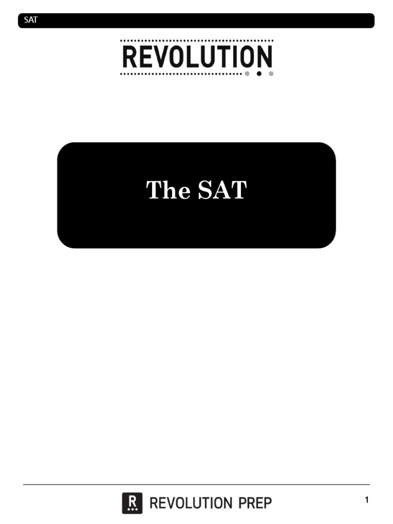 Revolution Prep SAT Class Workbook - Student | PDF | Sat | Exponentiation