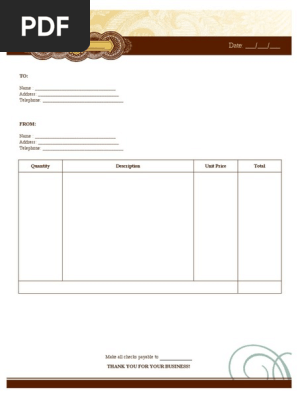 Artist Invoice Template