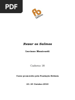 Caderno 18 Rezar Os Salmos Luciano Manicardi