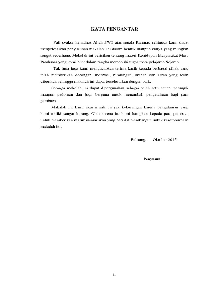 Makalah Kehidupan Praaksara Docx