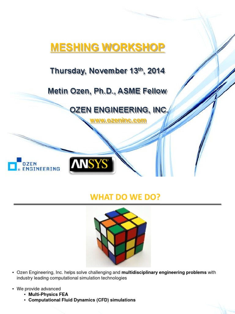Meshing Workshop 2014 PDF | PDF | Tetrahedron | Computational Fluid ...
