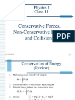 Physics I Class 11: Conservative Forces, Non-Conservative Forces, and Collisions
