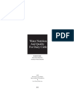 Water Nutrition and Quality For Dairy Cattle: 1993 W L H M C L V N