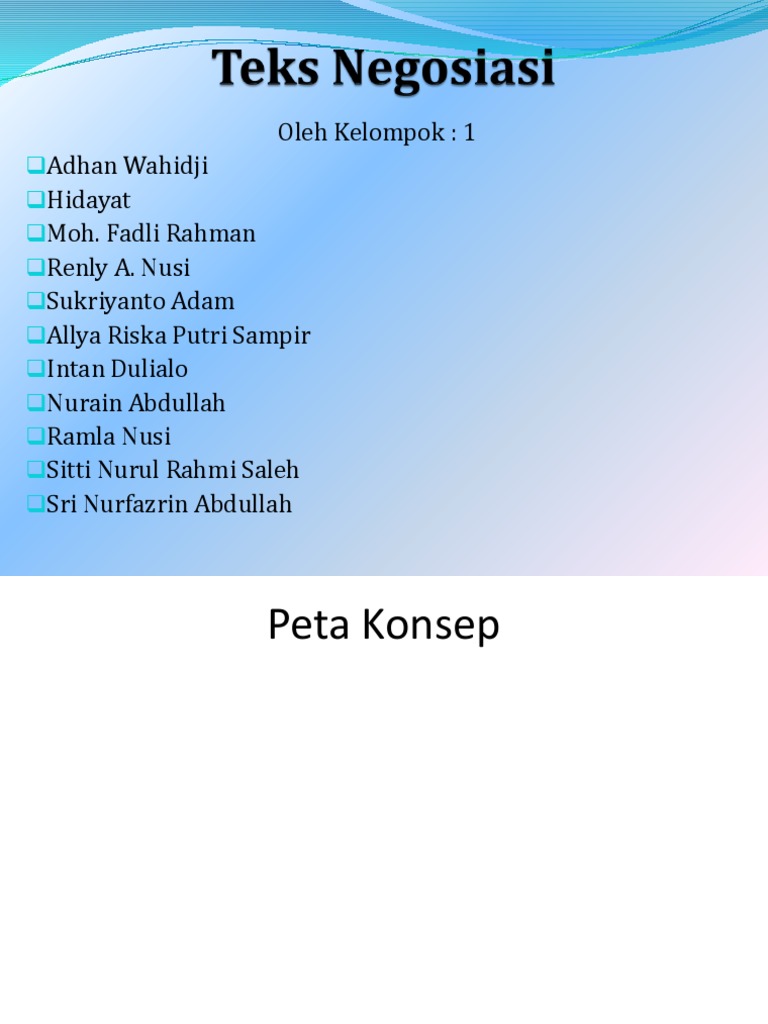 Teks Negosiasi Tugas Klompok Ami