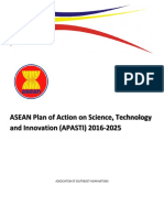 ASEAN Plan of Action On Science, Technology and Innovation (APASTI) 2016 2025