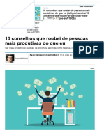 10 Conselhos Que Roubei de Pessoas Mais Produtivas Do Que Eu - Artigos - Carreira - Administradores