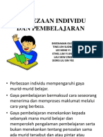 Perbezaan Individu Dan Pembelajaran