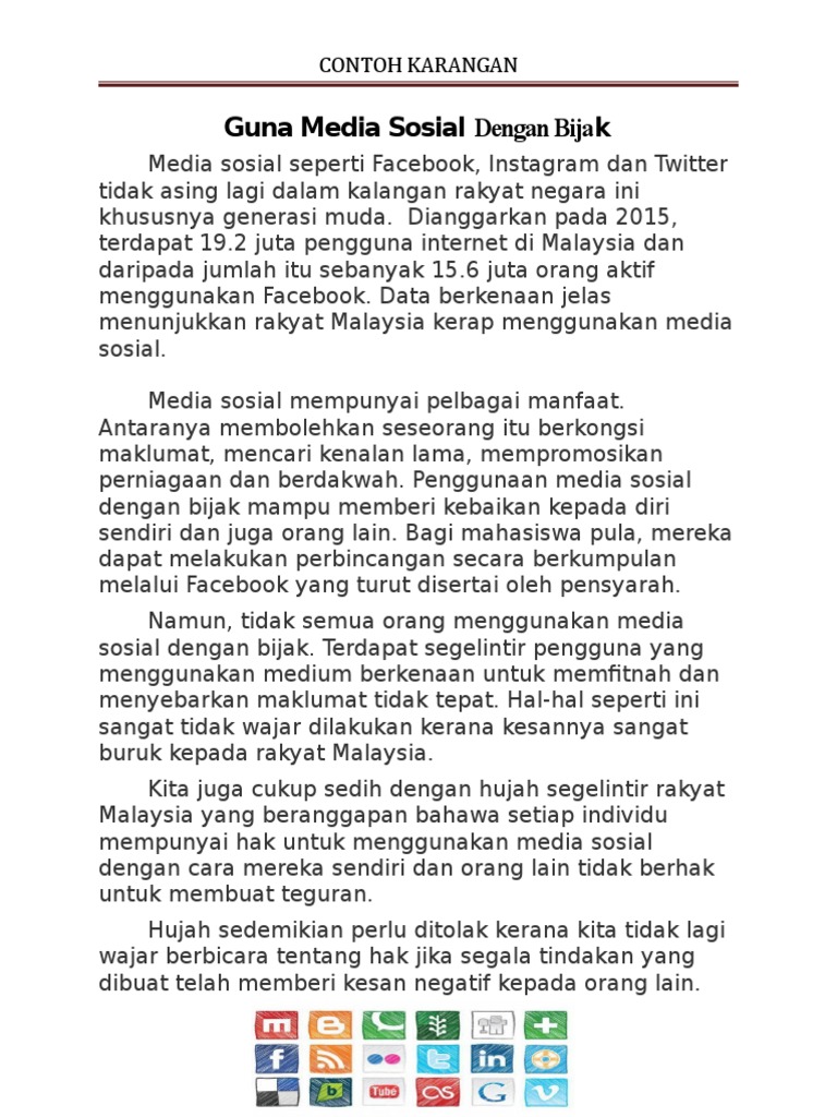 Guna Media Sosial Dengan Bijak