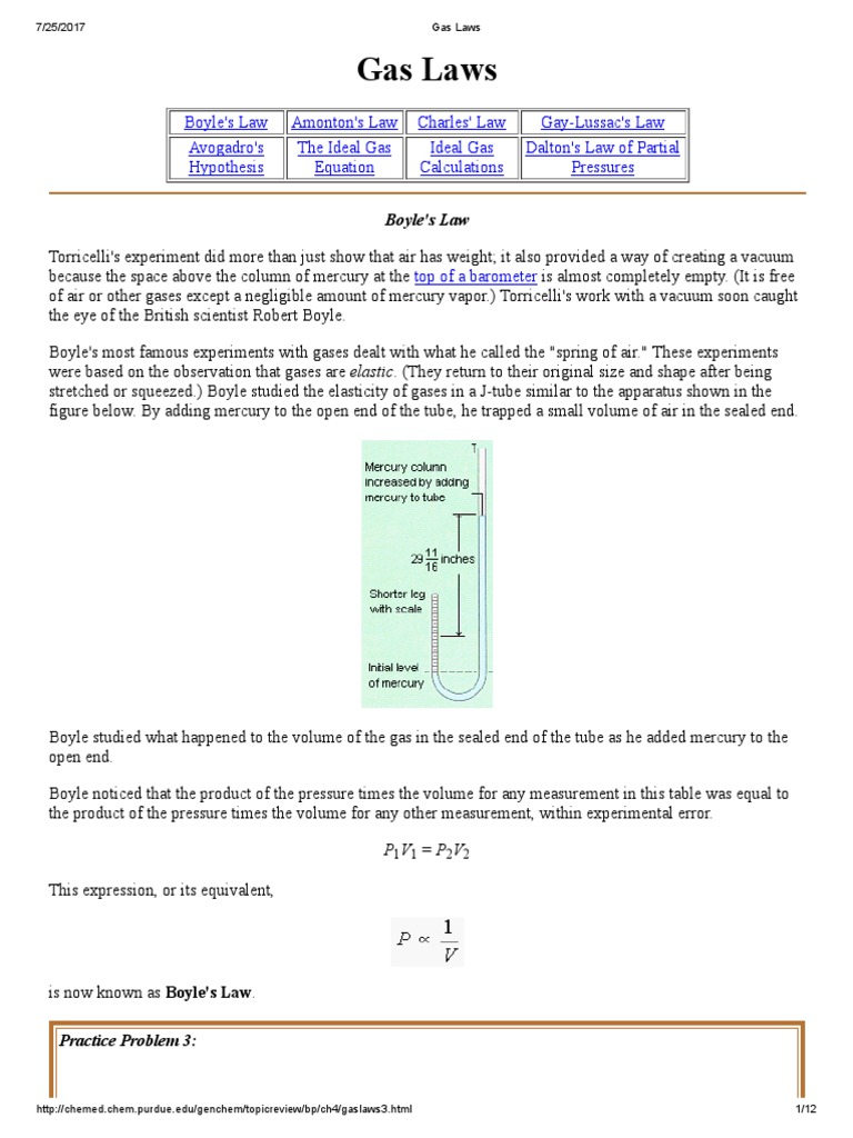 Gas Laws.pdf Gases Temperature Free 30day Trial Scribd