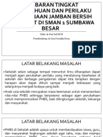 Gambaran Tingkat Pengetahuan Dan Perilaku Penggunaan Jamban Bersih Dan Sehat Di SMAN 1 Sumbawa Besar