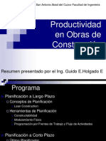 04 - Productividad en Obra CIPRO -2010