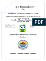 Summer Training Report On,: Submitted in Partial Fulfillment of The Requirement For The Award of Degree of