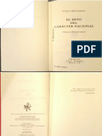 Caro Baroja-El Mito Del Carácter Nacional