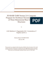 3d-Basis-Tabs Version 2.0 Computer Program For Nonlinear Dynamic Analysis of Three Dimensional Base Isolated Structures by Reinhorn
