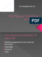 Physical Propartis of Minarals (Alaudin Id - 20161012040)