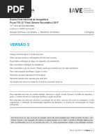 EXAME GEOG A (719 - 2ª FASE) - V 2 (2017)