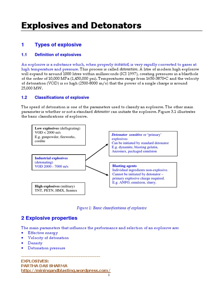 Explosives and Detonators PDF | PDF | Explosive Material | Nitrogen Dioxide