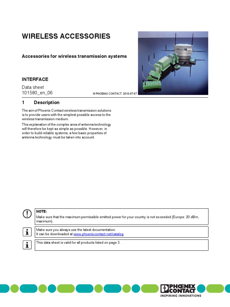 Accesorios Wireless | PDF | Antenna (Radio) | Microphone