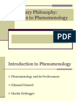 Contemporary Philosophy: Introduction To Phenomenology