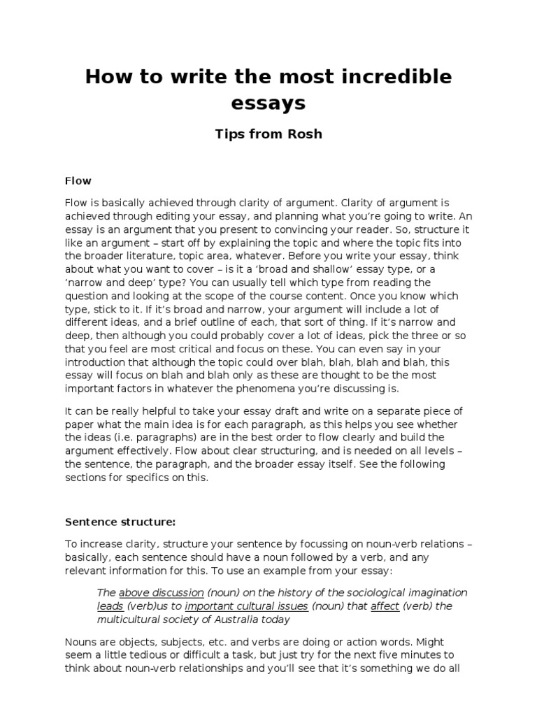 unique essays