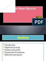 Green Bean Sprouts (Experimental Design)