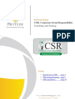 CSR Consulting and Training Proposal (ProTeam, 21.7.2010)