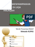 Materi 7 - Teknik Menyampaikan Materi Di Liqa Halaqah